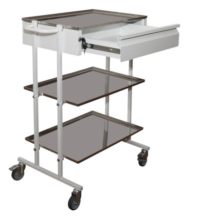 Столик манипуляционный ДЗМО СМ‑3 (полки из нержавеющей стали)